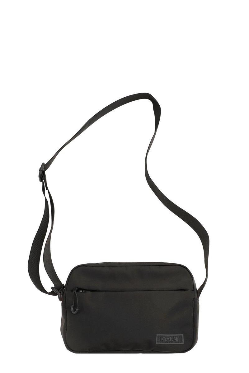 Ganni Recycled Tech Festival Crossbody Tasche Schwarz | LWMFC2145