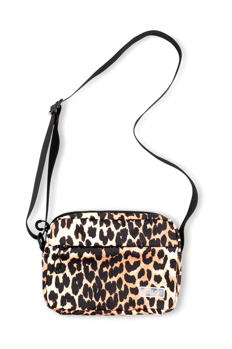 Ganni Recycled Tech Festival Crossbody Tasche Leopard | XGADN0175