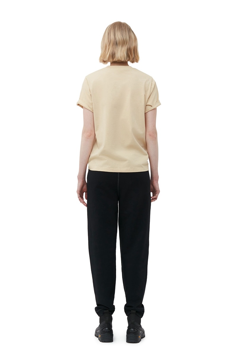 Ganni Relaxed T-shirts Khaki | JOHSP6721