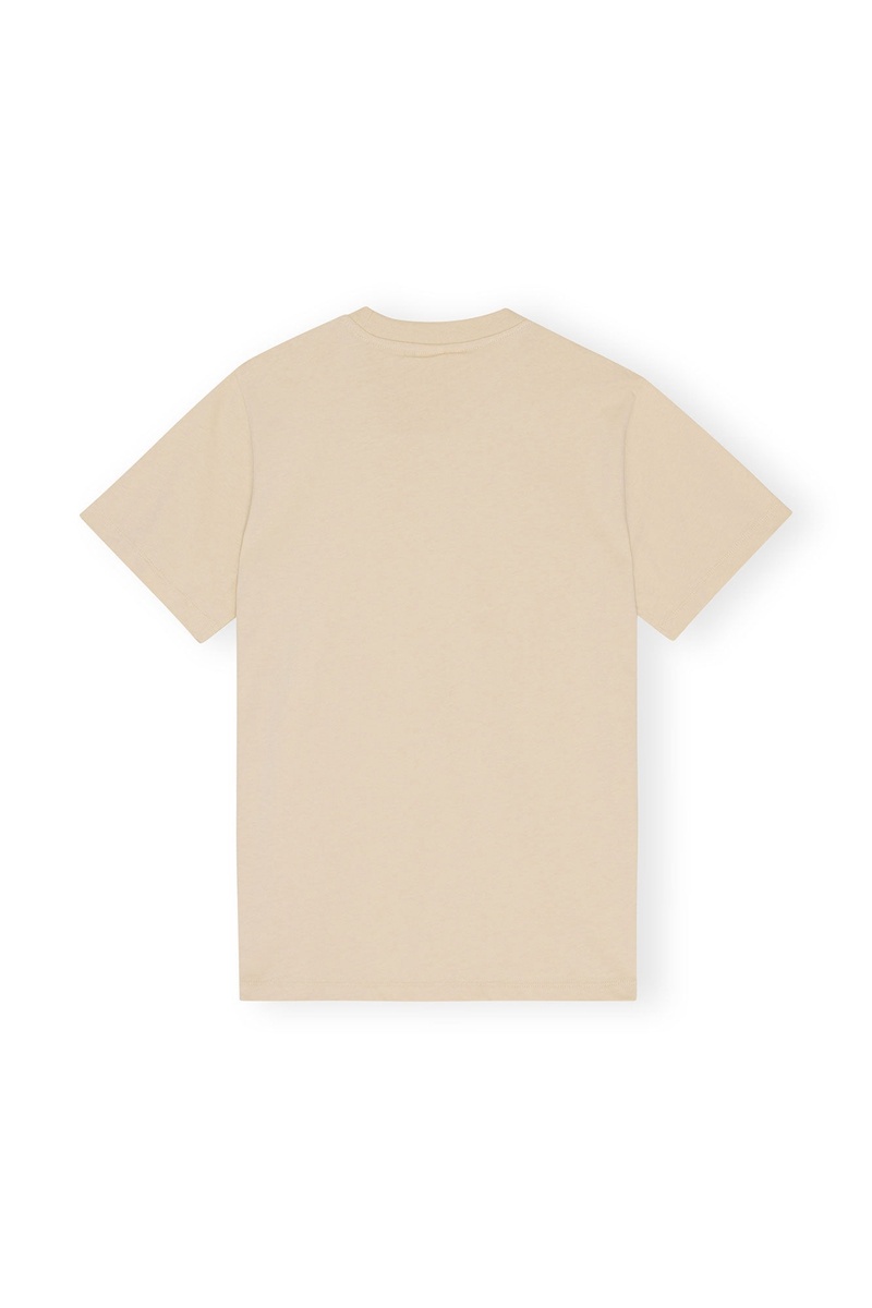 Ganni Relaxed T-shirts Khaki | JOHSP6721