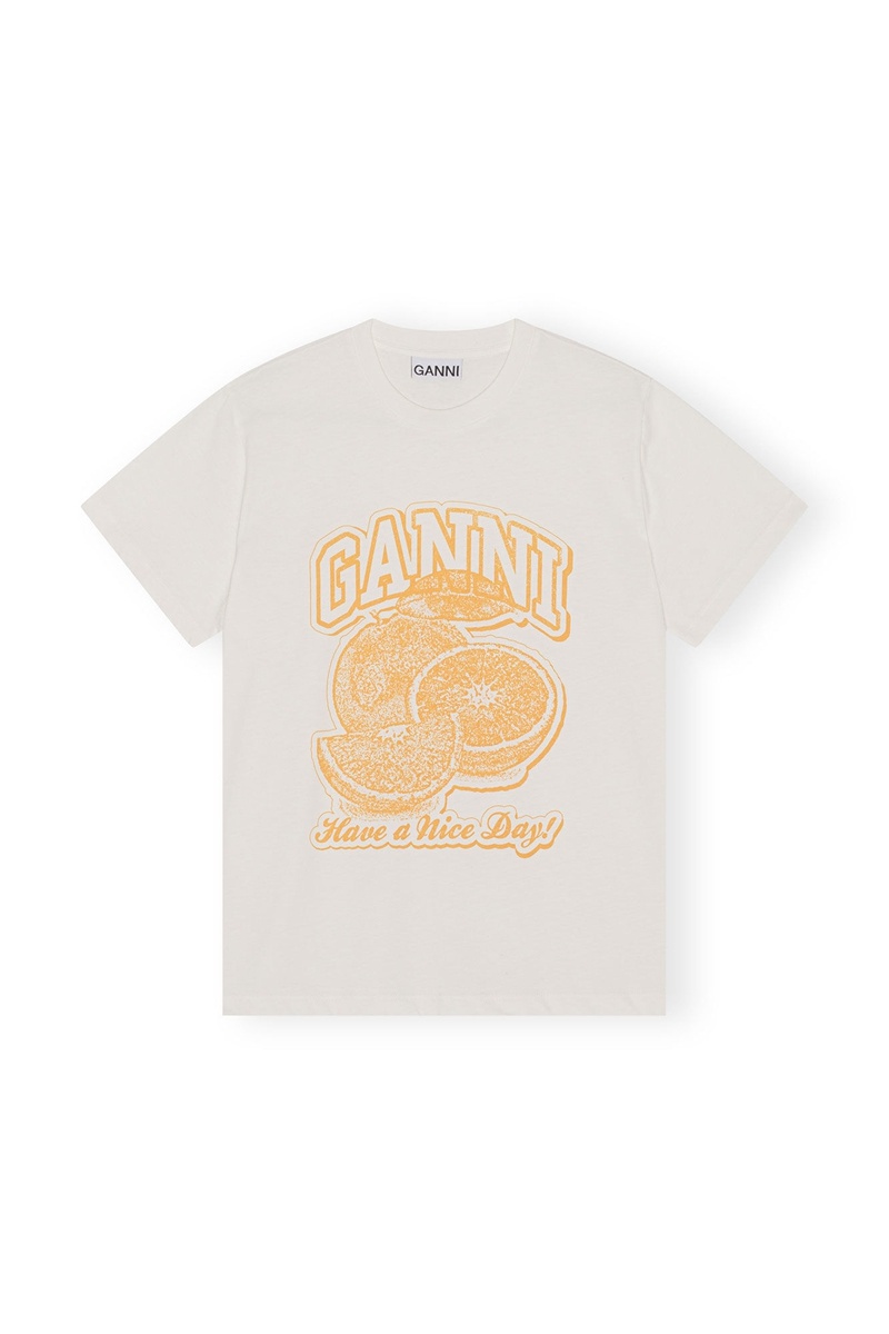 Ganni Relaxed T-shirts Weiß | SIKUJ6391