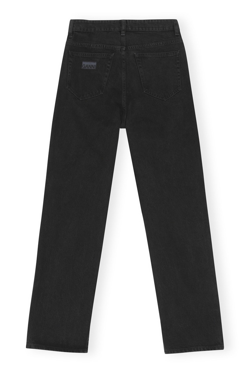 Ganni Rigid Denim Rigid Denim Figni Jeans Schwarz | QGWKP3487