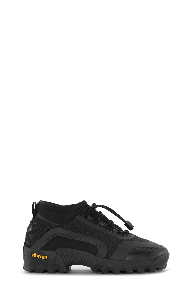 Ganni Satin Sneakers Schwarz | NKFVB5047