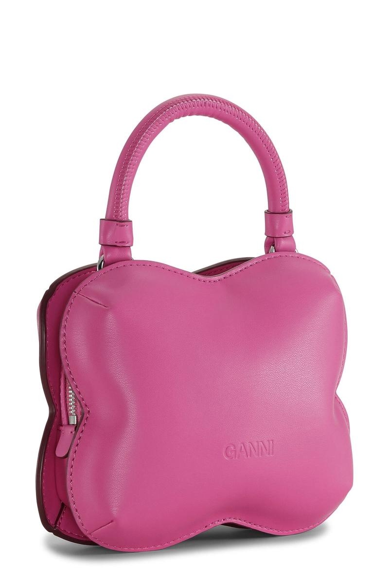 Ganni Small Butterfly Crossbody Tasche Rosa | UZROY9735