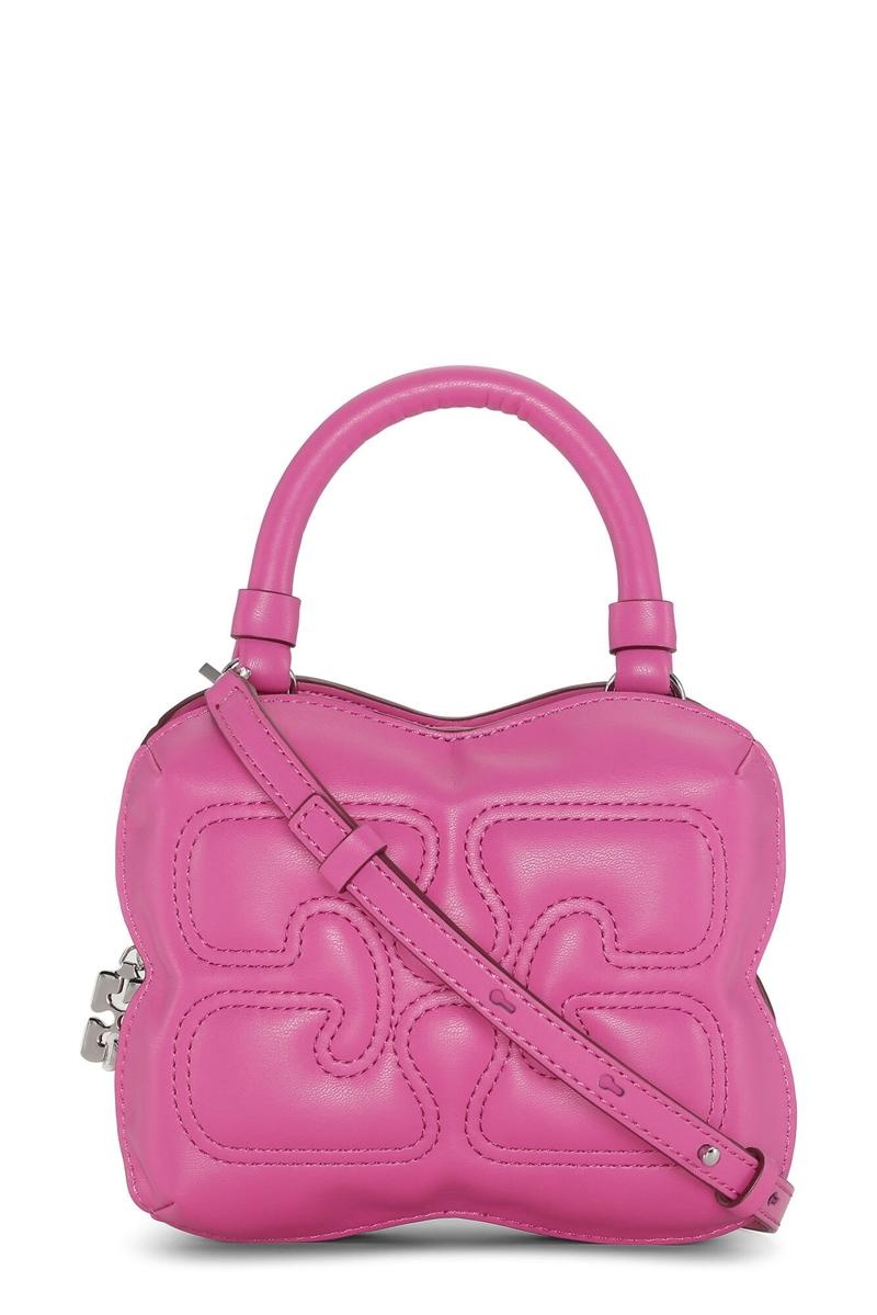 Ganni Small Butterfly Crossbody Tasche Rosa | UZROY9735