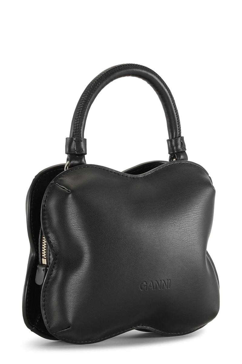 Ganni Small Butterfly Crossbody Tasche Schwarz | XOJKB9643