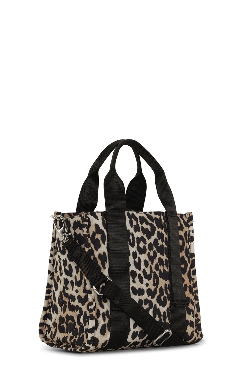 Ganni Small Leopard Tech Tragetasche Leopard | CISTR1796