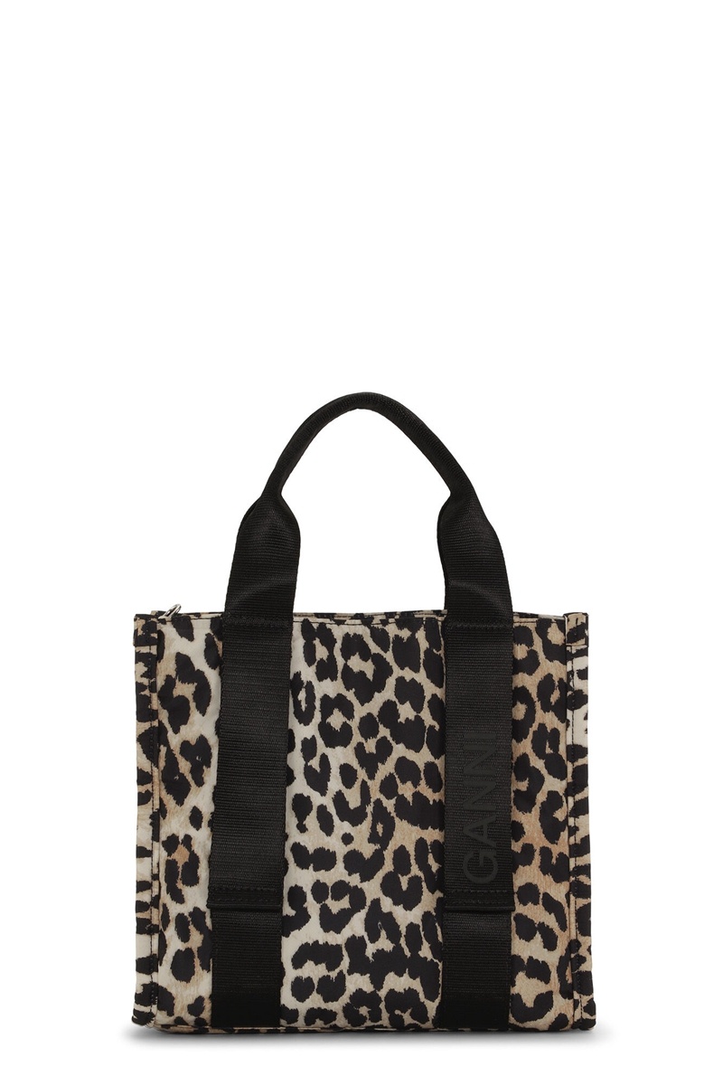 Ganni Small Leopard Tech Tragetasche Leopard | CISTR1796