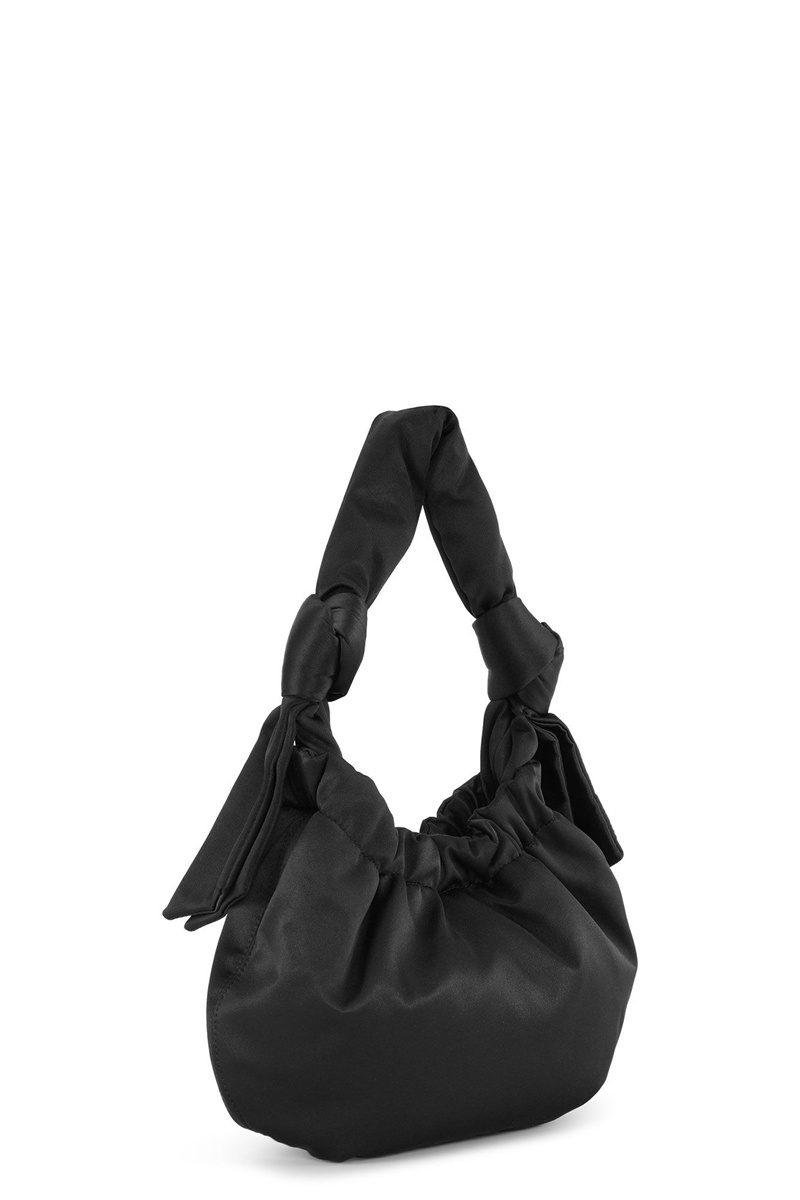 Ganni Small Occasion Hobo Shoulder bag Schwarz | UGTKL4173