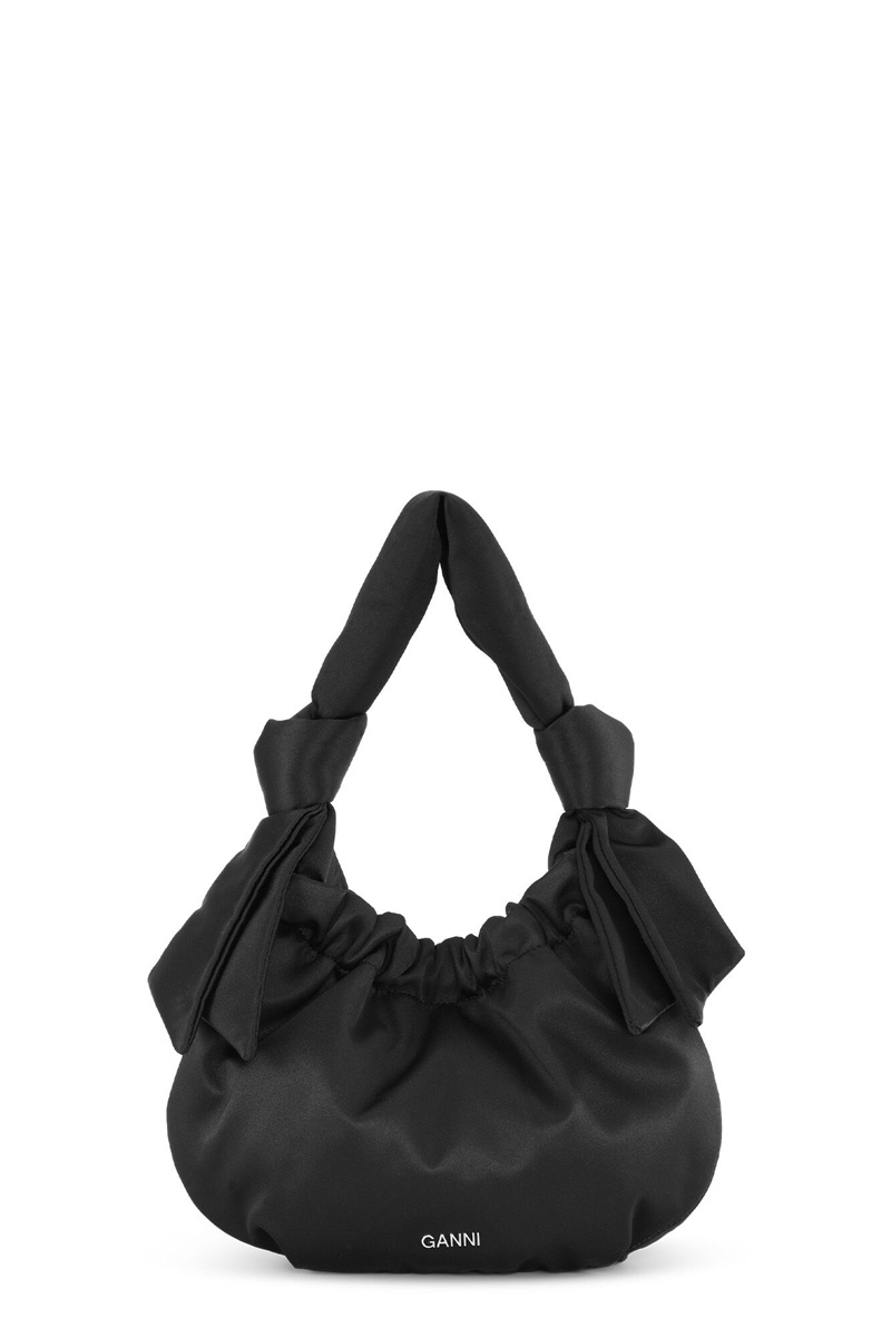 Ganni Small Occasion Hobo Shoulder bag Schwarz | UGTKL4173