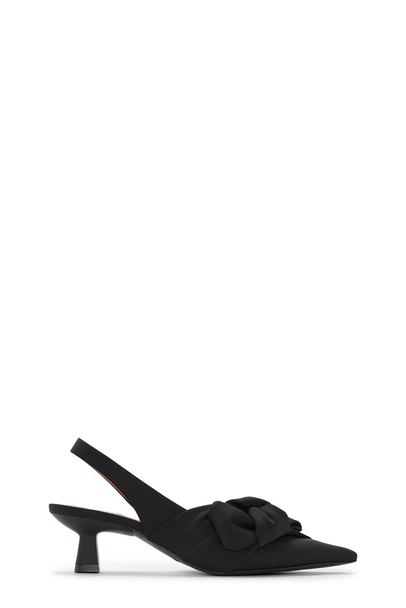 Ganni Soft Bow Slingback Pumps Hohe Schuhe Schwarz | ALHKR3518