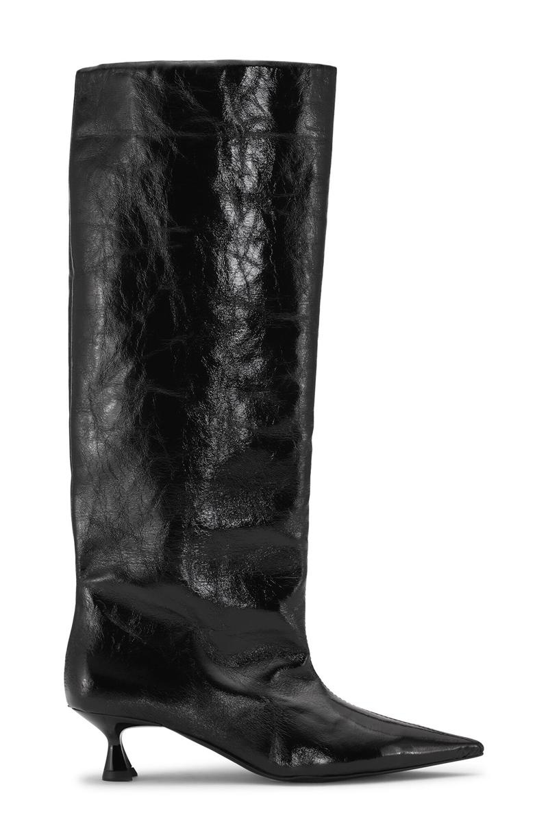 Ganni Soft Slouchy High Shaft Stiefel Schwarz | OCRYX4372