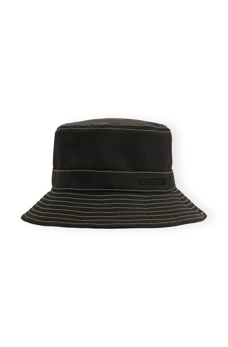 Ganni Stitch Bucket Hüte Schwarz | ETNYC1435