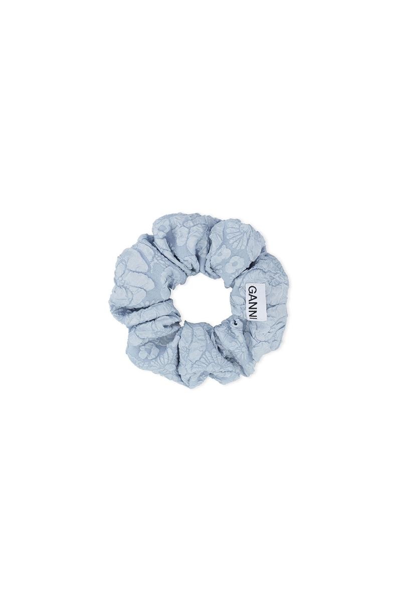 Ganni Stretch Jacquard Scrunchie Haarschmuck Blau | ZRHVK6580