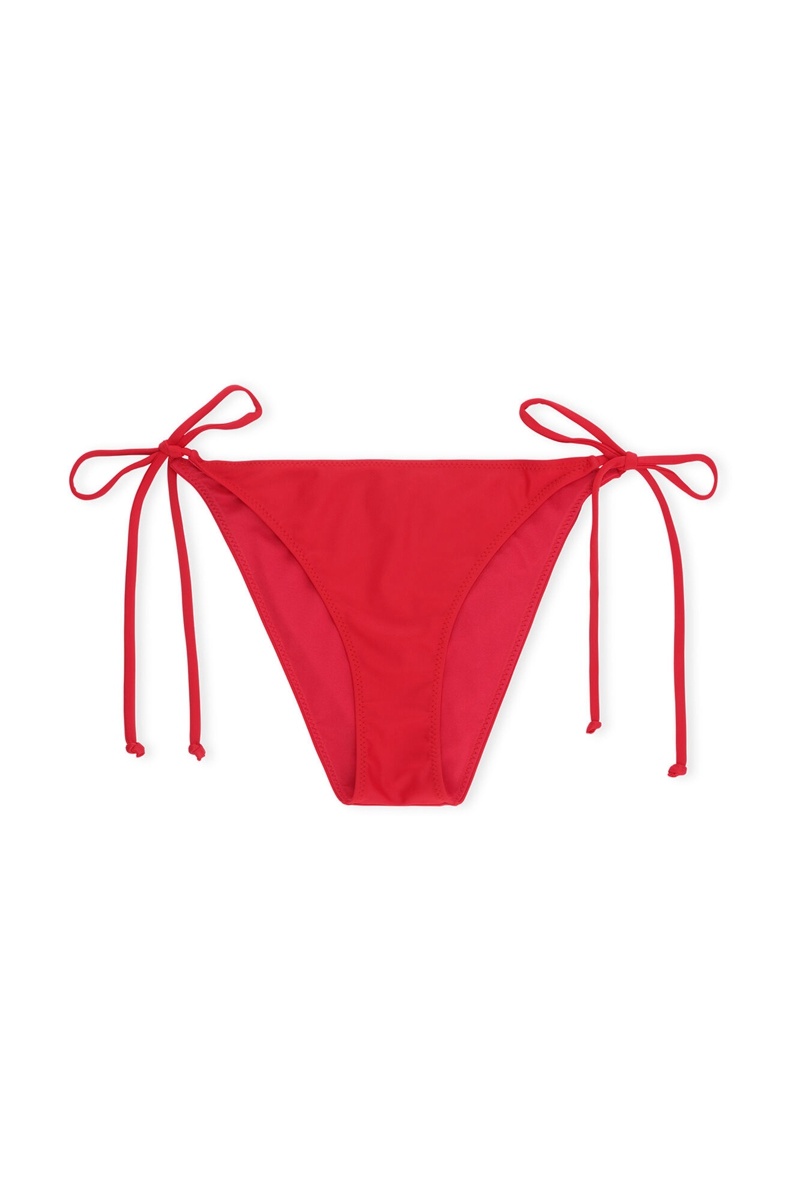 Ganni String Bikini Bottom Bademode Rot | PJEKV9361