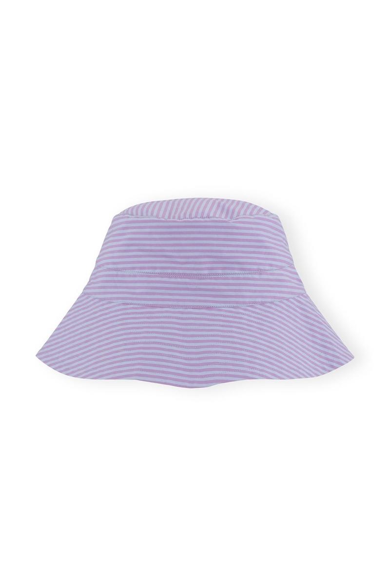 Ganni Stripe Baumwoll Bucket Hüte Blau | CBPNU2564