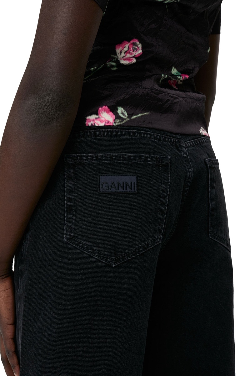 Ganni Washed Joezy Jeans Schwarz | JIDGF3657