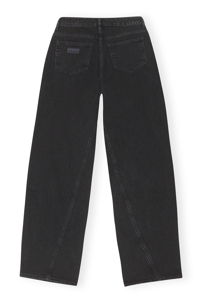 Ganni Washed Joezy Jeans Schwarz | JIDGF3657